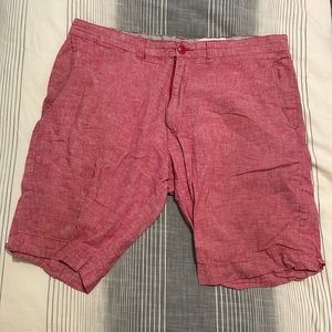 Pink Linen Shorts